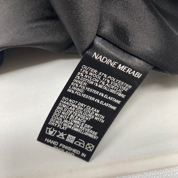 Nadine Merabi Natalie Black Tweed Dress Medium NWT $545 - Picture 12 of 12